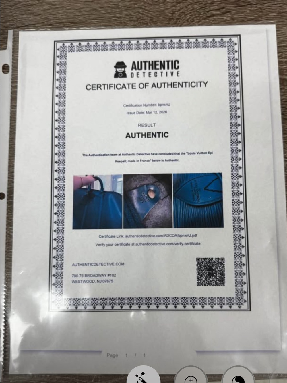 Louis Vuitton Epi Leather Duffel Bag with Certificate of Authenticity - Picture 11 of 14